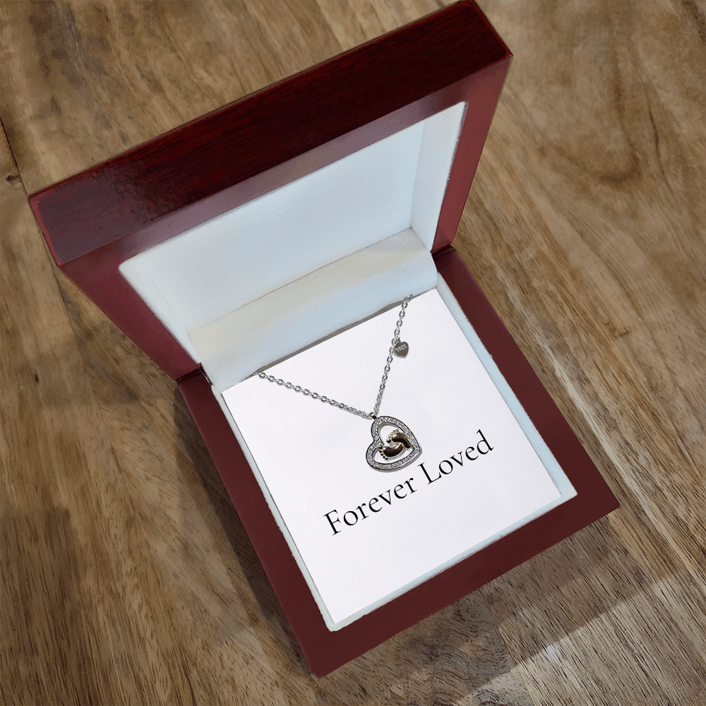 Baby Feet Heart Necklace | Luxury Gift for New Mums - BH Comfy Cozy