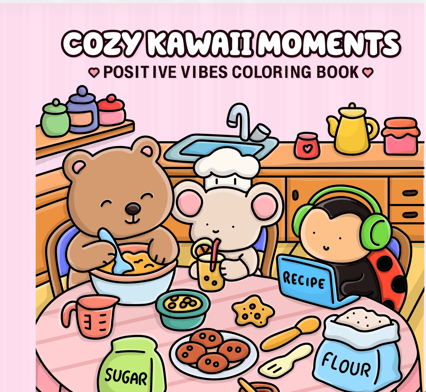 Cozy Kawaii Coloring Book: Cute & Easy Designs for Teens, Adults & Beginners - BH Comfy Cozy