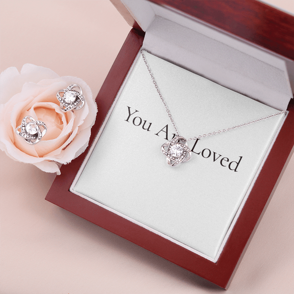 Love Knot Necklace & Earring Set | Luxury Gift for Her - BH Comfy Cozy