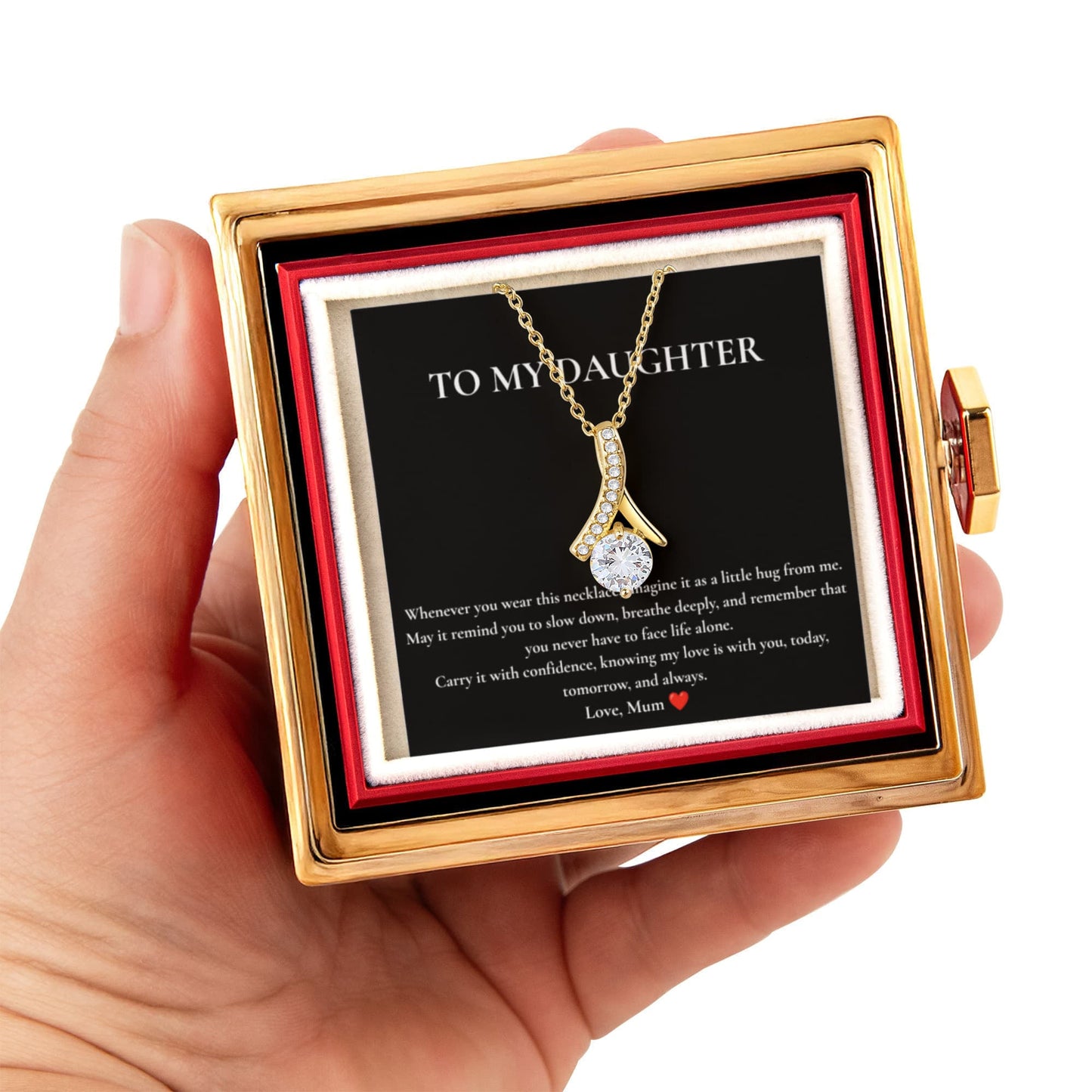 To My Daughter | Alluring Beauty Necklace Gift Box - BH Comfy Cozy