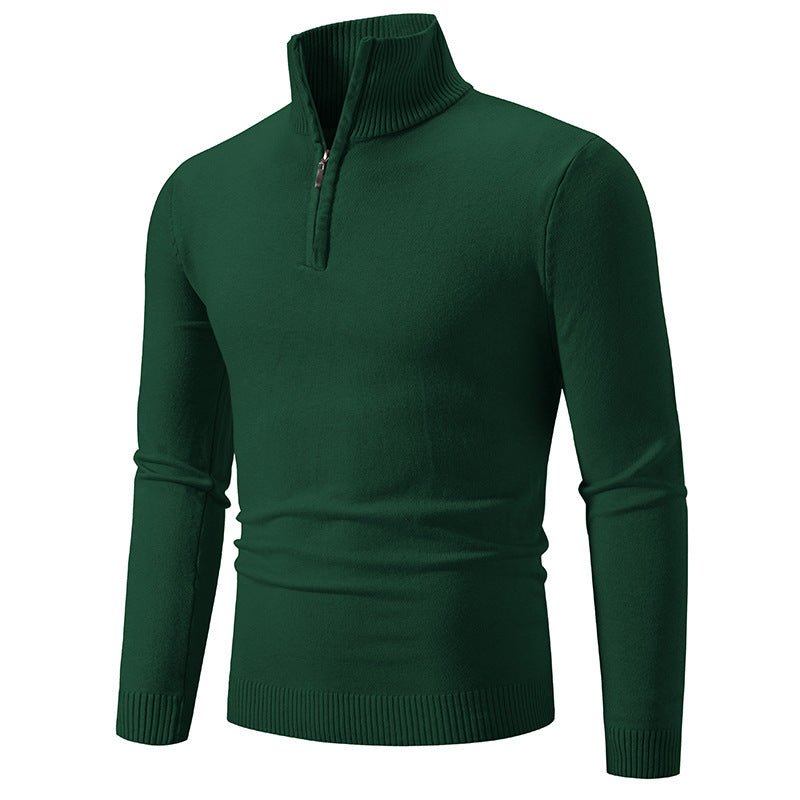2023 Men's Plus Size Fleece Zip Mock Neck Sweater - BH Comfy Cozy