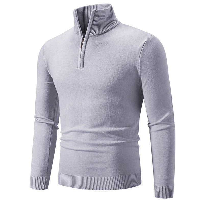2023 Men's Plus Size Fleece Zip Mock Neck Sweater - BH Comfy Cozy