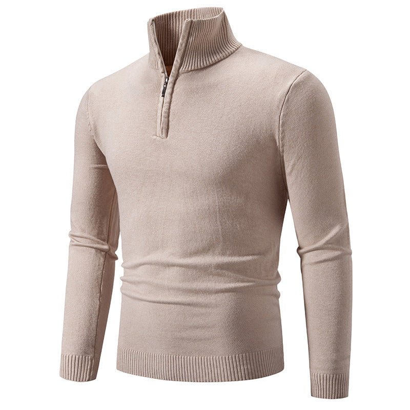 2023 Men's Plus Size Fleece Zip Mock Neck Sweater - BH Comfy Cozy