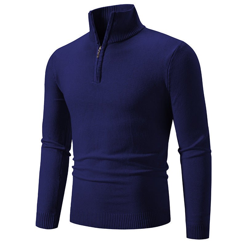 2023 Men's Plus Size Fleece Zip Mock Neck Sweater - BH Comfy Cozy