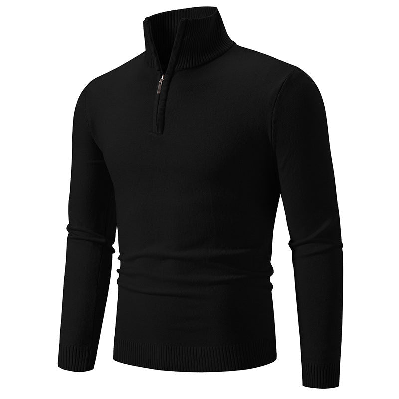 2023 Men's Plus Size Fleece Zip Mock Neck Sweater - BH Comfy Cozy