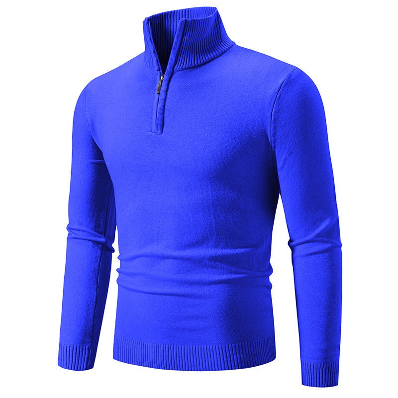 2023 Men's Plus Size Fleece Zip Mock Neck Sweater - BH Comfy Cozy