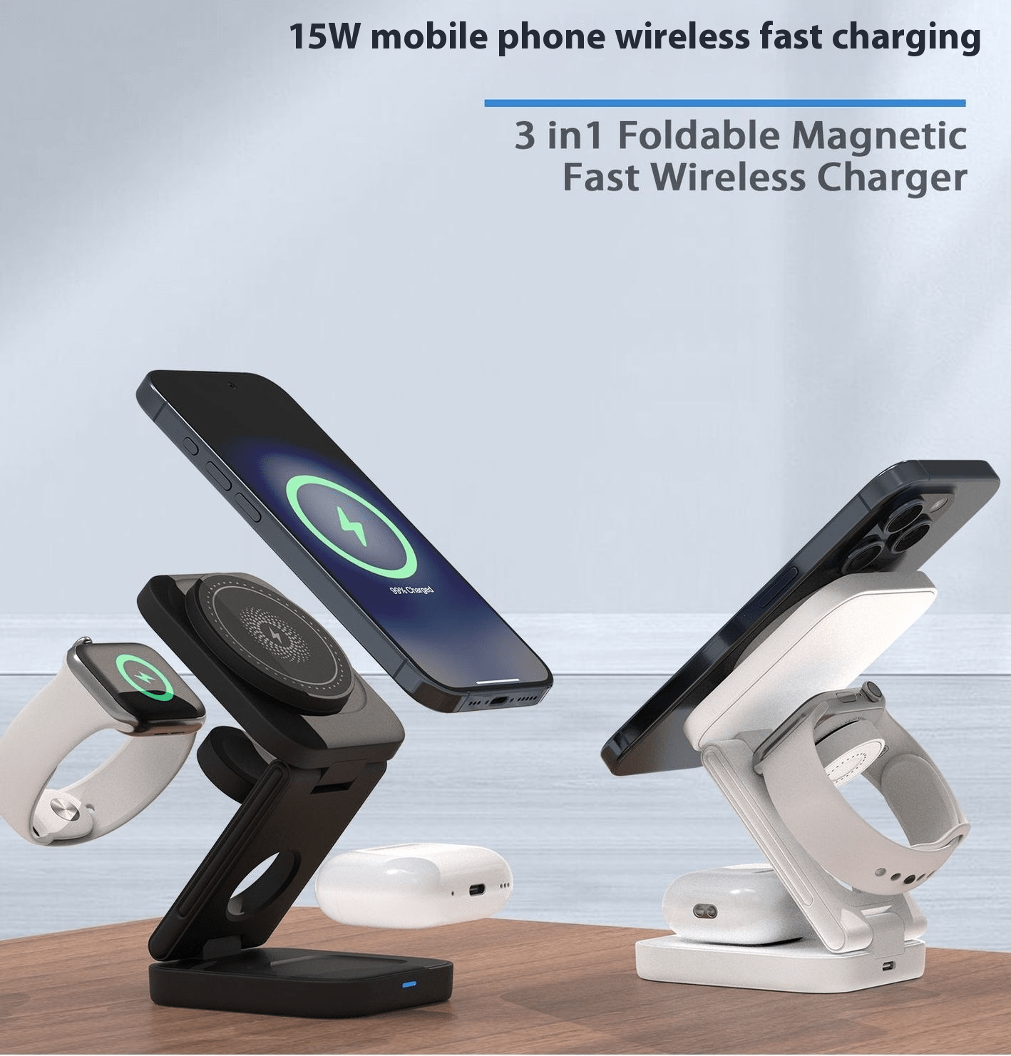 3 IN 1 FOLDABLE WIRELESS CHARGER - BH Comfy Cozy