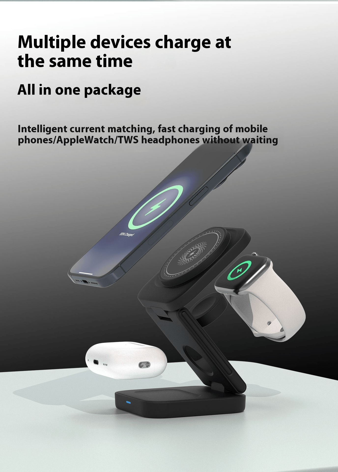 3 IN 1 FOLDABLE WIRELESS CHARGER - BH Comfy Cozy