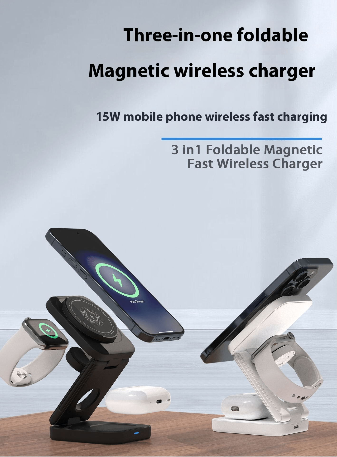 3 IN 1 FOLDABLE WIRELESS CHARGER - BH Comfy Cozy