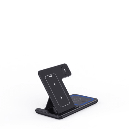 3 In 1 LED Fast Wireless Charger Stand Foldable Charging Station - BH Comfy Cozy
