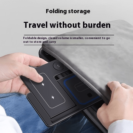 3 In 1 LED Fast Wireless Charger Stand Foldable Charging Station - BH Comfy Cozy