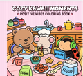 Cozy Kawaii Coloring Book: Cute & Easy Designs for Teens, Adults & Beginners