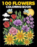 100 Flowers Bold & Easy Coloring Book