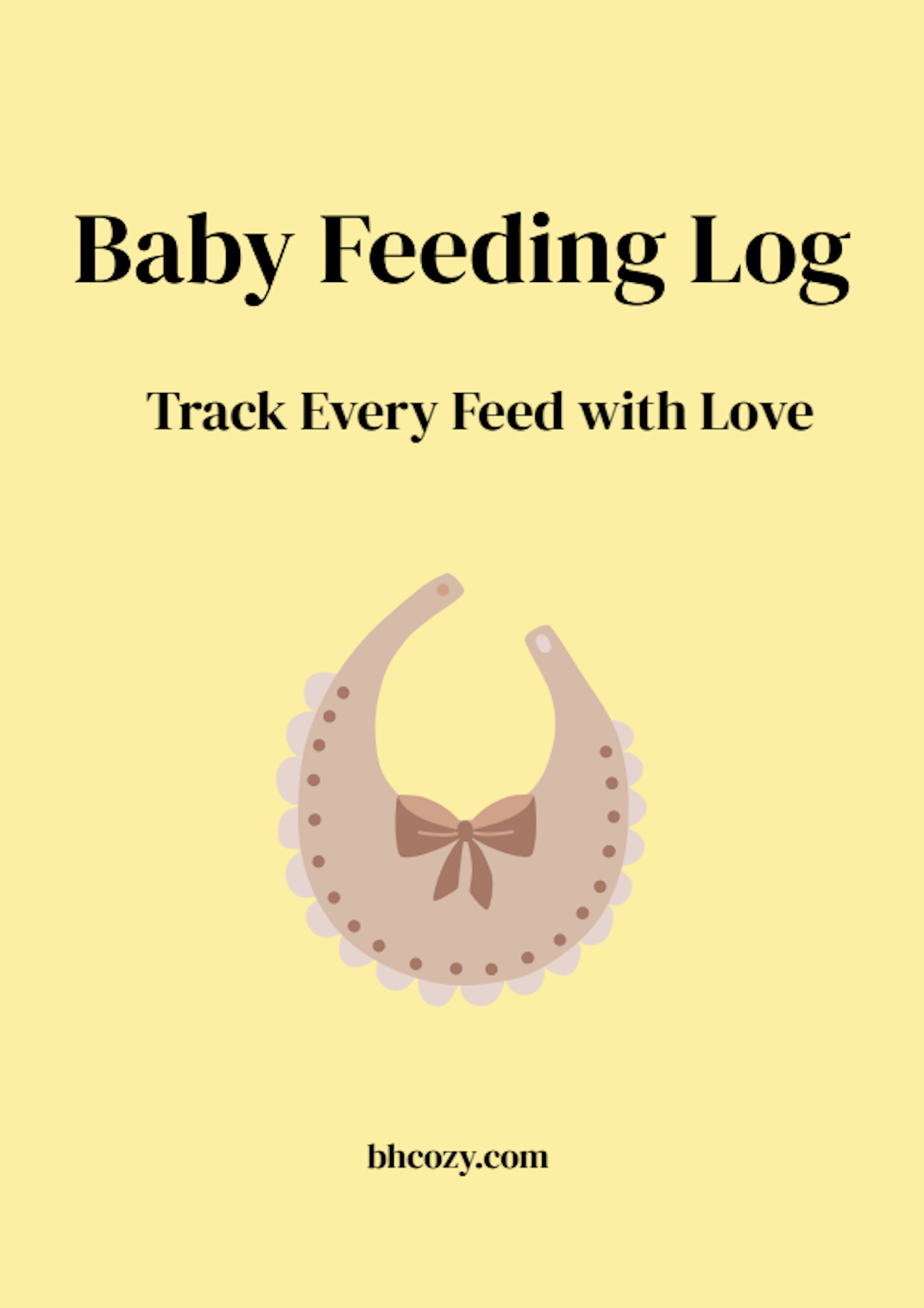 Baby Feeding Log - Yellow Edition