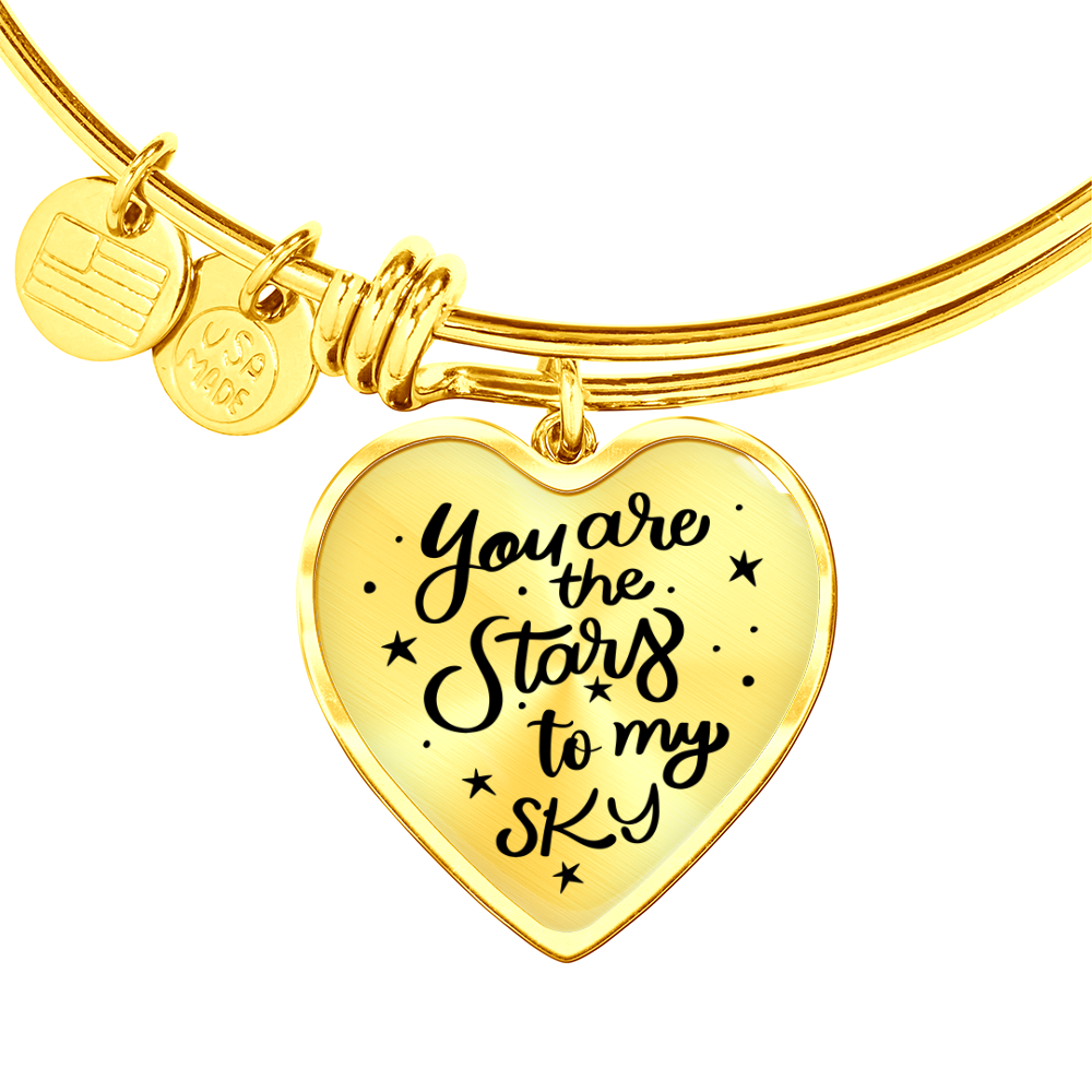 Personalised Photo Heart Bangle Bracelet | Gift for Her