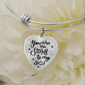 Luxury Heart Charm Bangle Bracelet | Gift for Her