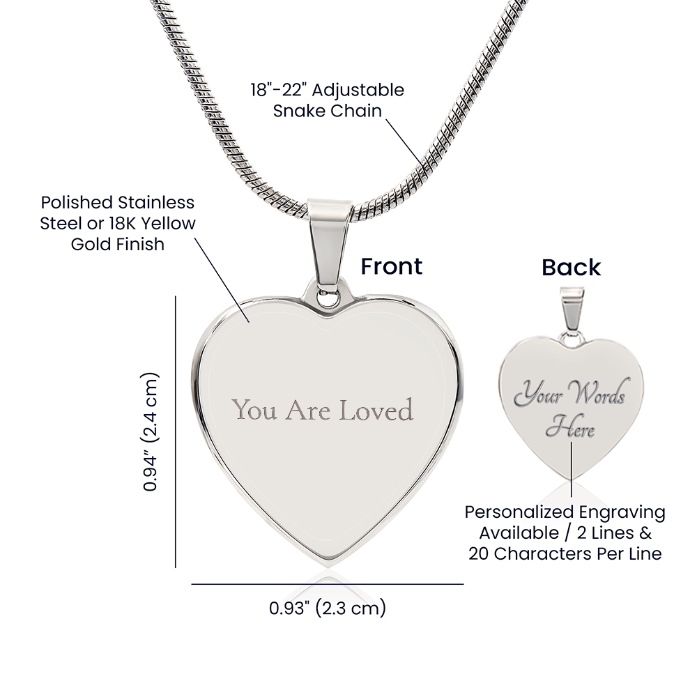 Personalised Heart Necklace | Gift for Her