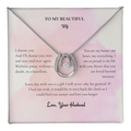 Lucky In Love Necklace | Dancing Crystal Horseshoe Pendant Gift for Her