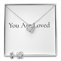 Love Knot Necklace & Earring Set | Luxury Gift for Her