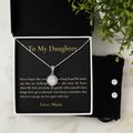 To My Daughter Necklace & Earring Set | Luxury Gift for Her