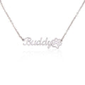 Personalised Paw Print Name Necklace | Gift for Pet Lovers