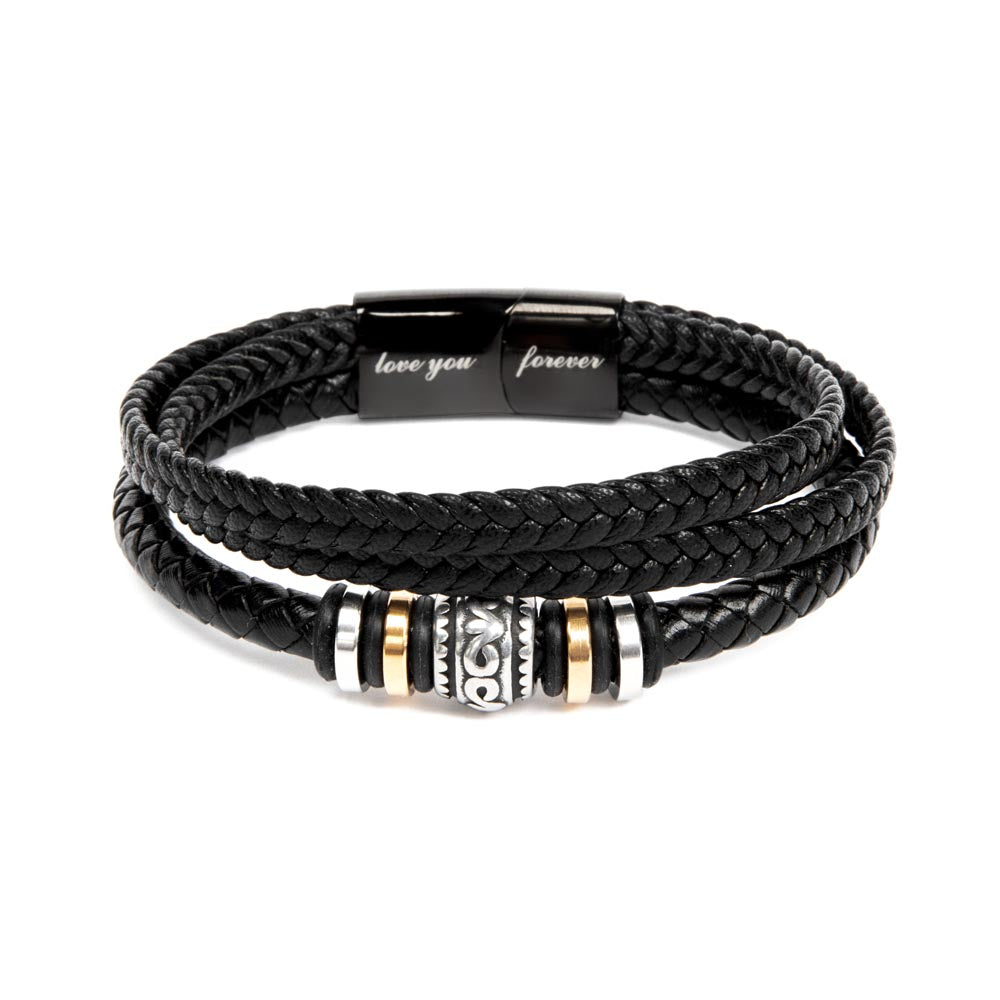 Personalised Engraved Leather Bracelet | Couples Gift
