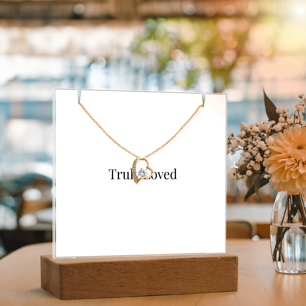 Keepsake Acrylic & Forever Love Necklace | Luxury Gift for Her