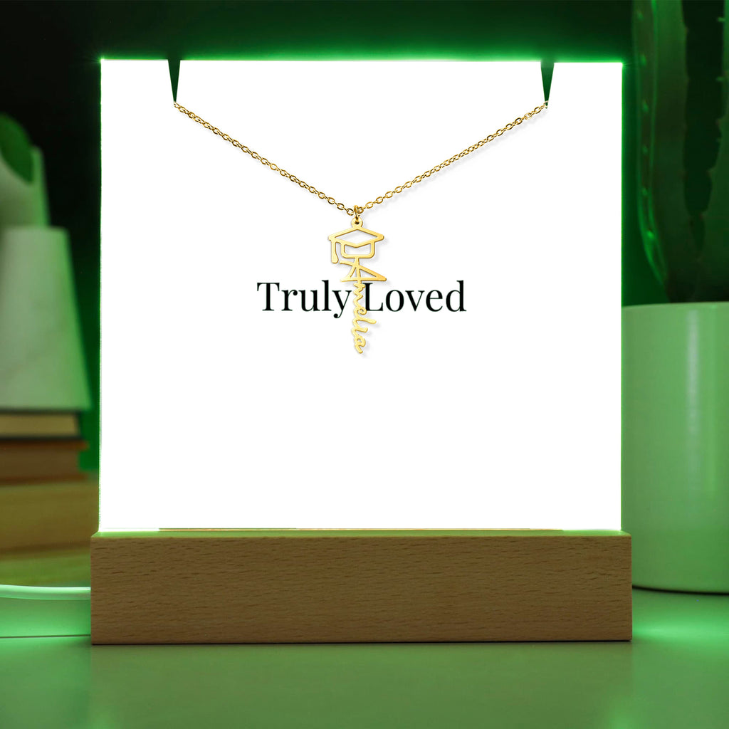 Keepsake Acrylic & Personalised Graduation Necklace | Luxury Gift for Her