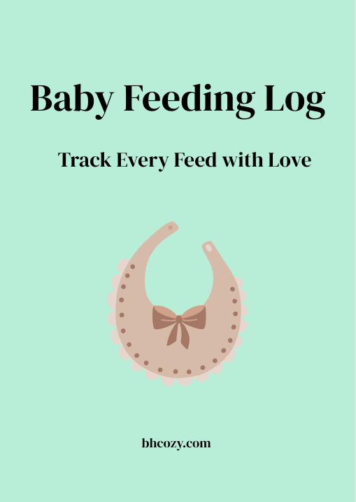 Baby Feeding Log - Mint Green Edition - BH Comfy Cozy