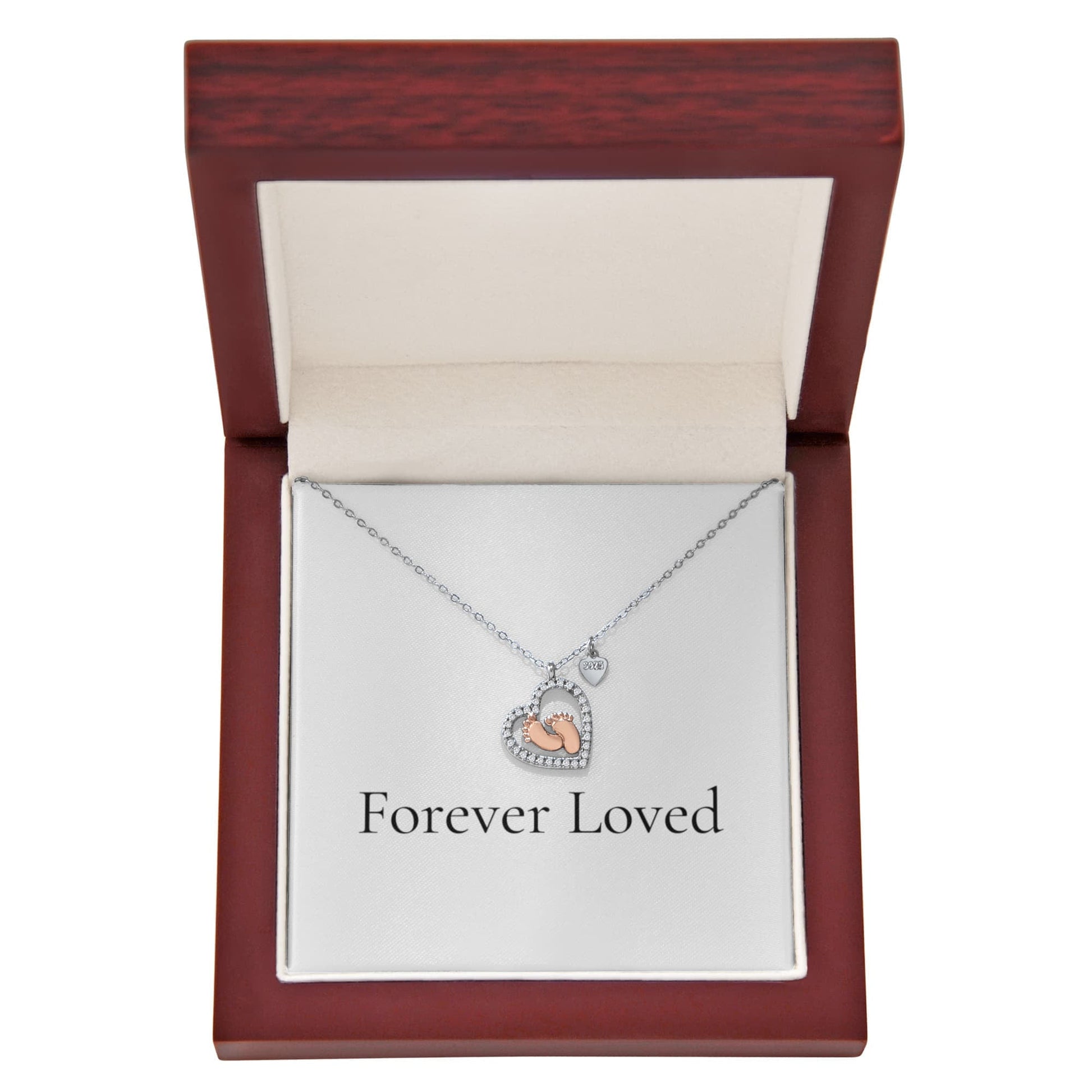 Baby Feet Heart Necklace | Luxury Gift for New Mums - BH Comfy Cozy