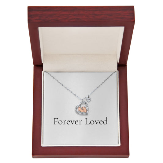 Baby Feet Heart Necklace | Luxury Gift for New Mums - BH Comfy Cozy