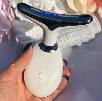 Beauty Facial Massager, 7 Color Wavy Acne Beauty Microcurrent Facial Device Skin Firming for Face Neck Beauty Device, - BH Comfy Cozy