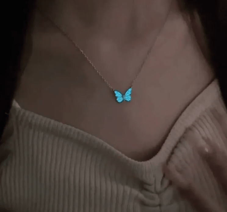 Blue Luminous Smart Butterfly Necklace - BH Comfy Cozy