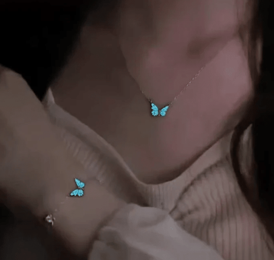 Blue Luminous Smart Butterfly Necklace - BH Comfy Cozy