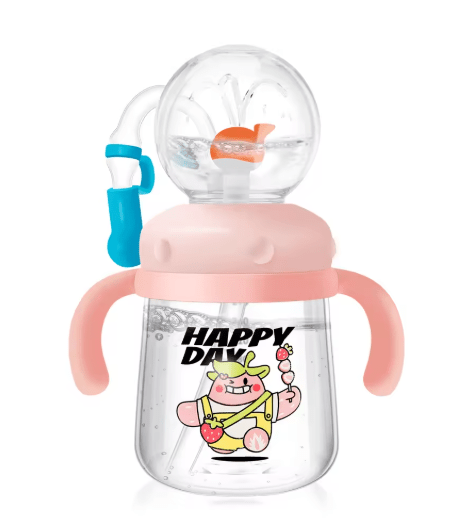 Children's Whale Cartoon Diving Fountain Water Bottle - Tritan Leakproof Sippy Cup (Various Sizes & Colors) - BH Comfy Cozy