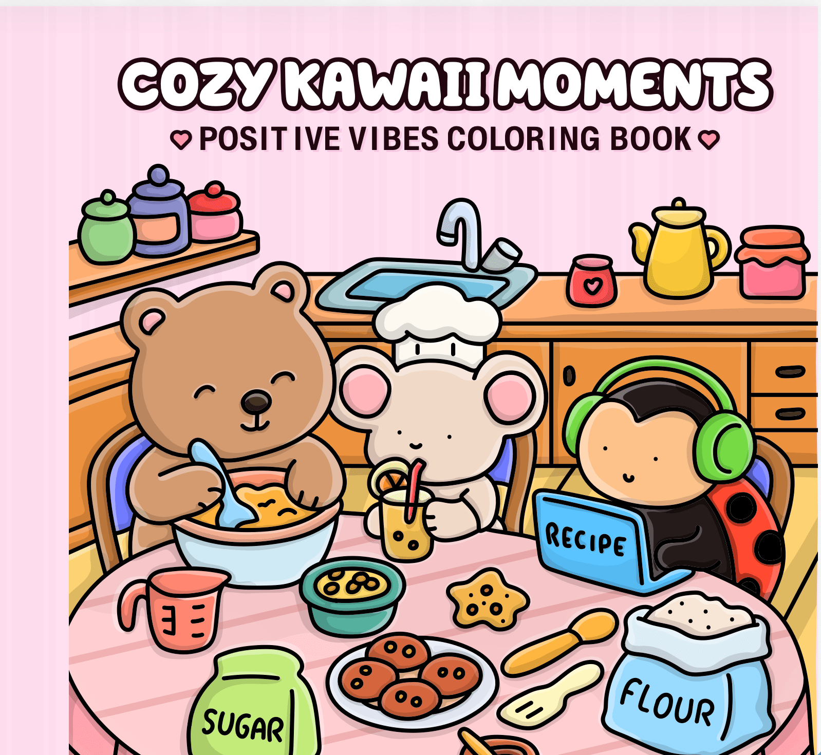 Cozy Kawaii Coloring Book: Cute & Easy Designs for Teens, Adults & Beginners - BH Comfy Cozy