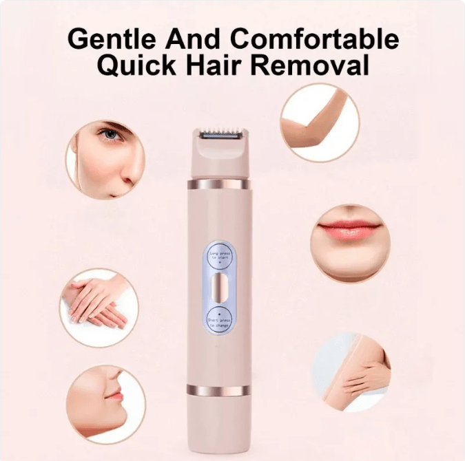 Dual-Head Electric Shaver Painless Women's Epilator Bikini Hair Removal Device Automatic Hair Trimmer Underarm Facial Lips Leg - BH Comfy Cozy