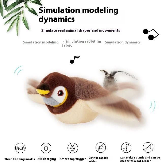 Flapping Bird Cat Toy - BH Comfy Cozy