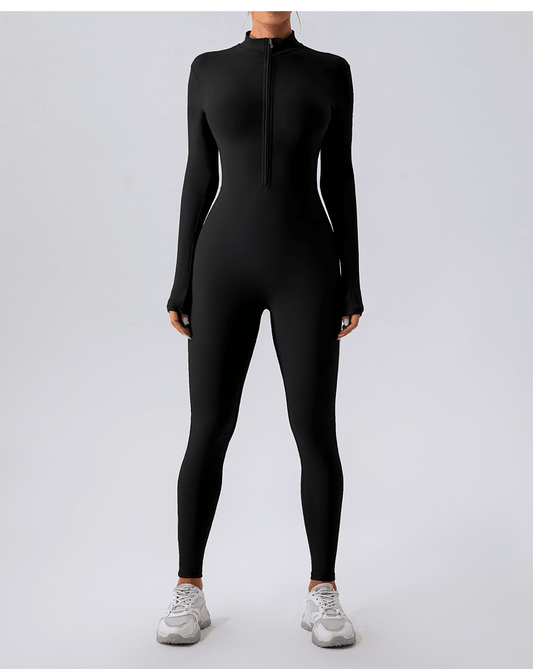 Fleece-Lined Yoga Jumpsuit - BH Comfy Cozy