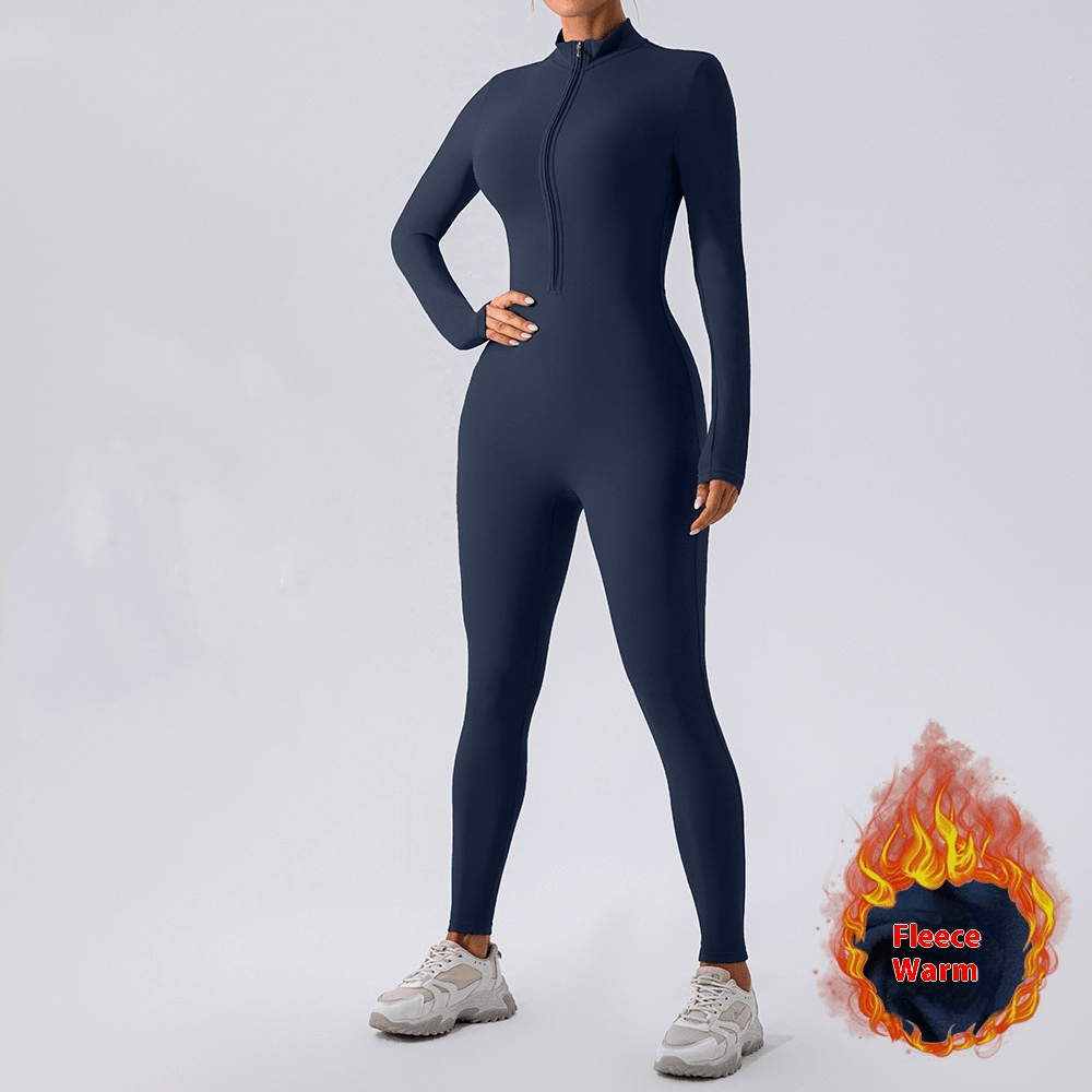 Fleece-Lined Yoga Jumpsuit - BH Comfy Cozy
