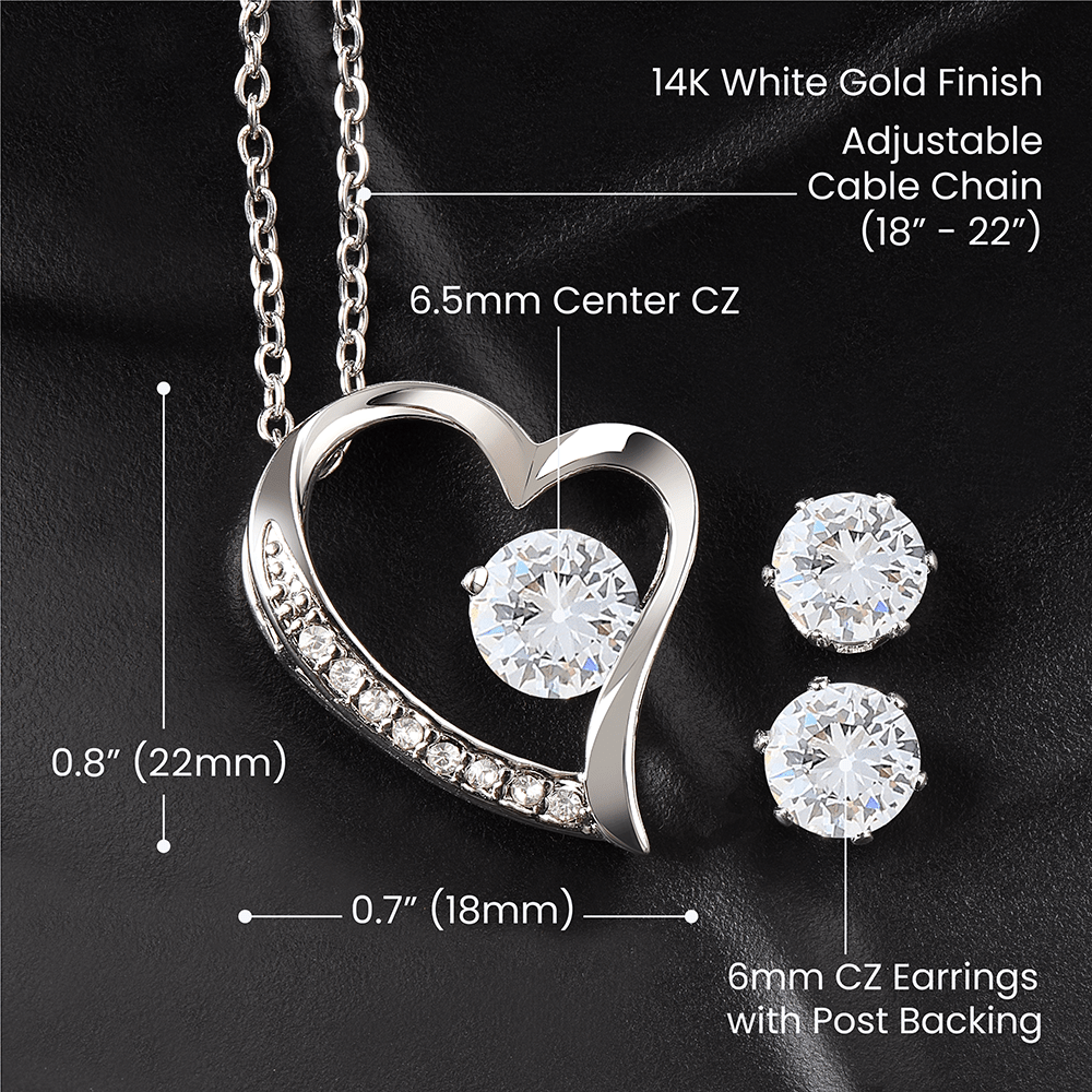 Forever Love Necklace & Earring Set | Luxury Gift for Her - BH Comfy Cozy