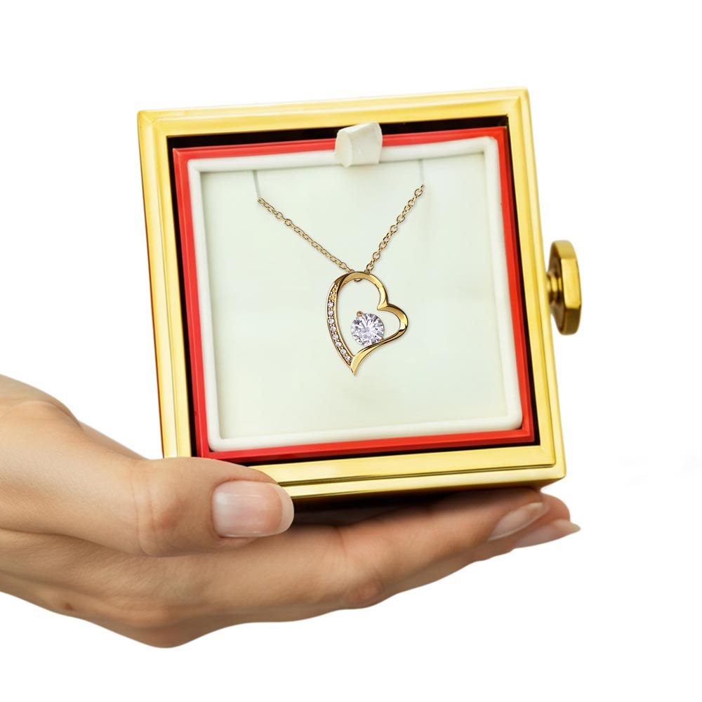 Forever Love Necklace with Rotating Rose Gift Box | Luxury Gift for Her - BH Comfy Cozy