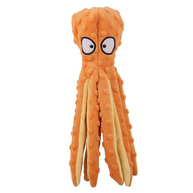 Interactive Bite-resistant Plush Octopus Pet Toy - BH Comfy Cozy