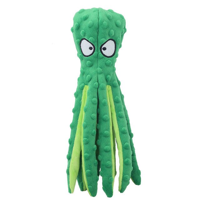Interactive Bite-resistant Plush Octopus Pet Toy - BH Comfy Cozy
