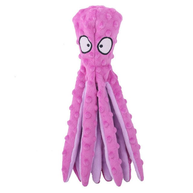 Interactive Bite-resistant Plush Octopus Pet Toy - BH Comfy Cozy