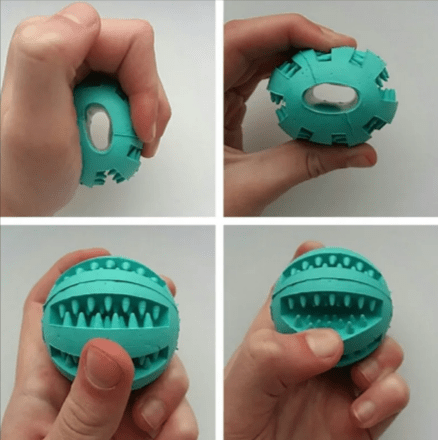Interactive Rubber Slow Feeder Dog Ball - BH Comfy Cozy