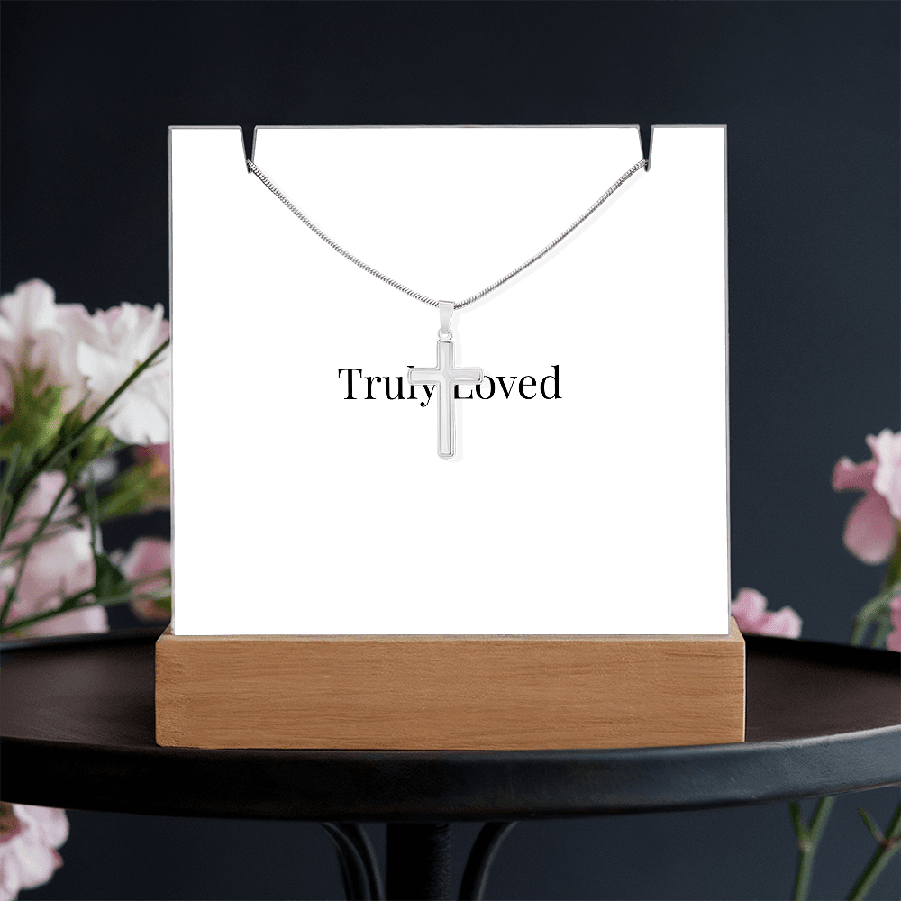 Keepsake Acrylic Bundle | Cross Necklace & LED Display | Luxury Gift for Her - BH Comfy Cozy
