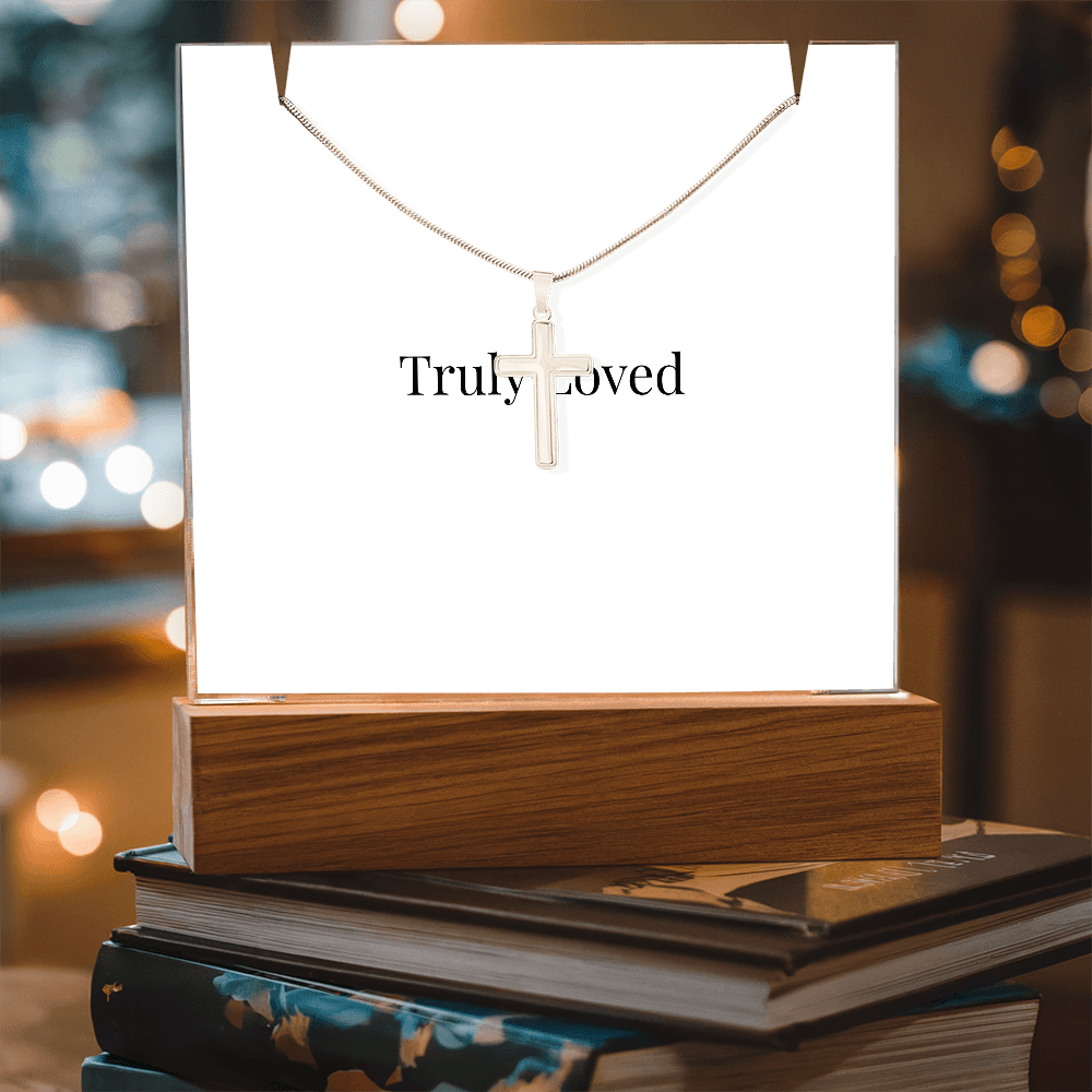 Keepsake Acrylic Bundle | Cross Necklace & LED Display | Luxury Gift for Her - BH Comfy Cozy