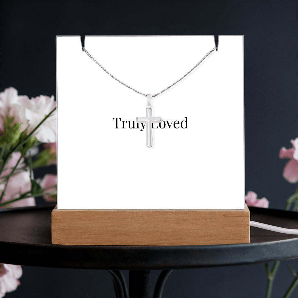 Keepsake Acrylic Bundle | Cross Necklace & LED Display | Luxury Gift for Her - BH Comfy Cozy