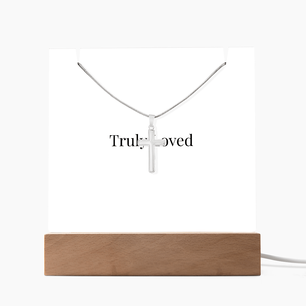 Keepsake Acrylic Bundle | Cross Necklace & LED Display | Luxury Gift for Her - BH Comfy Cozy